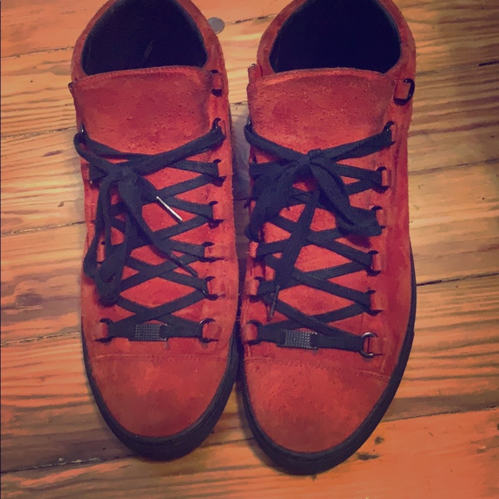 Red suede Balenciaga used